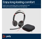 HP Poly Blackwire 5220 Stereo USB-C Headset +3.5mm Plug +USB-C/A Adapter (Bulk)