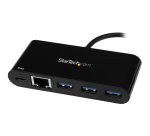 StarTech.com USB-C naar Ethernet adapter met 3 poorts USB 3.0 hub en Power Delivery