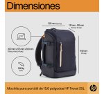 HP Mochila para portátil Travel de 15,6 pulgadas y 25 litros gris hierro