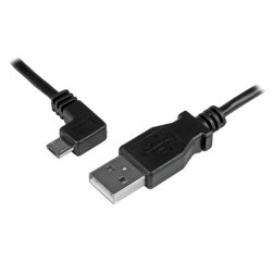 StarTech.com Micro-USB Oplaad en sync kabel M/M - linksgehoekte Micro-USB - 24 AWG - 0.5 m