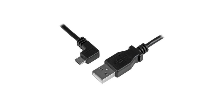 StarTech.com Câble USB vers Micro USB coudé à angle gauche de 50 cm - 0,25 mm² - M/M - Noir