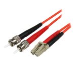 StarTech.com Câble Réseau - Jarretière Fibre Optique Duplex Multimode 50/125 OM2 LC - ST - LSZH - 1 m