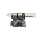 StarTech.com Carte Réseau PCIe Gigabit à 2 Ports, Carte NIC PCI Express 10/100/1000Mbps, Double Realtek RTL8111H, Fonctionne avec Windows et Linux, Conforme TAA