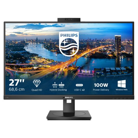 Philips B Line 276B1JH/00 écran plat de PC 68,6 cm (27") 2560 x 1440 pixels Quad HD LCD Noir