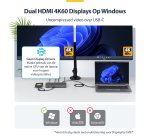 StarTech.com Dual-Monitor USB-C Docking Station, HDMI, 4K 60Hz, 100W Laptop Charging, 1GbE, Driverless, Multi-Monitor Dock voor Windows