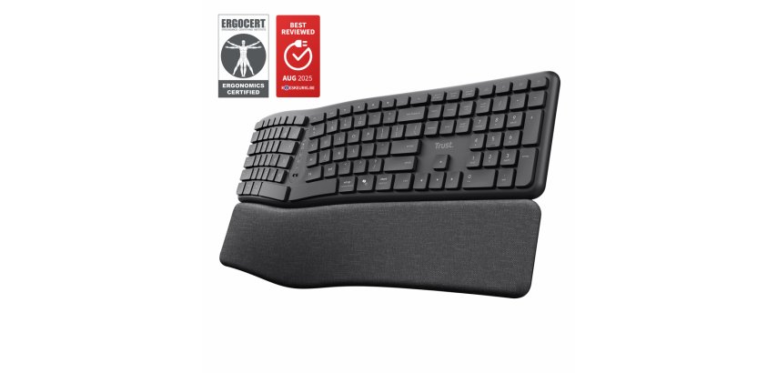 Trust Keyra Tastiera wireless multi-dispositivo ergonomica