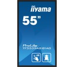 iiyama TF5539AS-B1AG Écran d'affichage dynamique En forme de kiosk 138,7 cm (54.6") LED 435 cd/m² 4K Ultra HD Noir Écran tactile Intégré dans le processeur Android 11 24/7