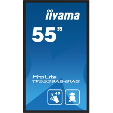 iiyama TF5539AS-B1AG affichage de messages Écran plat de signalisation numérique 138,7 cm (54.6") LED 500 cd/m² 4K Ultra HD Noir Écran tactile Intégré dans le processeur Android 24/7