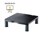 Fellowes Computer Monitor Stand with 3 Height Adjustments - Standard Monitor Riser with Cable Management - Ergonomic Adjustable Monitor Stand for Computers - Max Weight 27KG/Max Size 21" - Graphite