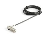 StarTech.com 6.6ft (2m) Laptop Cable Lock - Nano Slot Compatible 4 Digit Combination Security Cable Lock - Anti-Theft Vinyl Coated Steel Cable Lock for Nano Slot Computer/Device - TAA