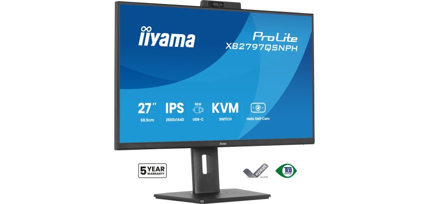 iiyama ProLite XB2797QSNPH-B1 27IN IPS LCD 4MS 2560X1440 350CD/M2 HDMI/DP/USB 2 computer monitor 68,6 cm (27") 2560 x 1440 Pixels Quad HD Zwart