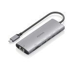 AISENS USB-C Dock 7 en 1, USB-C a 1xHDMI, 1xRJ45, 1xUSB-A 10G, 2xUSB-C 10G, 1xSD, 1xMicroSD, Gris, 20cm