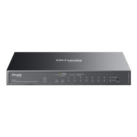 TP-Link Omada ES210GP commutateur réseau Géré L2 Gigabit Ethernet (10/100/1000) Connexion Ethernet, supportant l'alimentation via ce port (PoE) DIN rail Noir