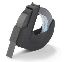 DYMO Authentic Embossing Label Tape | 9 mm x 3 m roll | White Print on Black | Self-Adhesive | for Embossing Label Makers | 1 Count