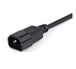 StarTech.com 1m Stroom Verlengkabel, C14 naar C13 Voedingskabel, 10A 125V, 18AWG, Computer Stroomkabel, IEC-320-C14 naar IEC-320-C13 AC Verlengkabel voor Netvoeding, UL-Listed