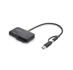 StarTech.com Adaptateur USB-C/USB-A vers M.2 NVMe et SATA 2,5"/3,5", 10 Gbps, Lecteur de Disque dur SSD Externe Sans Outil, B+M/M-Key