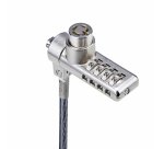 StarTech.com 10-Pack Dual-Access Laptop Lock, 6.5ft (2m) Keyed Alike and Combination Security Cable Lock for K-Slot Devices, Computer Anti-Theft Steel Cable