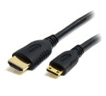 StarTech.com 50cm Mini HDMI to HDMI Cable with Ethernet - 4K 30Hz High Speed Mini HDMI to HDMI Adapter Cable - Mini HDMI Type-C Device to HDMI Monitor/Display - Durable Video Converter Cord