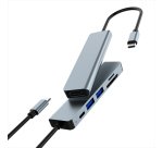 CoolBox MINIDOCK C61 ALUMINIO USB-C A HDMI 4K/2xUSB-A/USB-C PD/SD/MICROSD PC/MAC/CONSOLAS