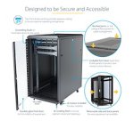 StarTech.com 18U Enterprise-Grade Flat Pack Server Rack Cabinet, 19in Enclosed 4-Post Rack with 29in (75cm) Mounting Depth and 1764lb (800kg) Weight Capacity
