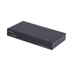StarTech.com Commutateur KVM DisplayPort 8 Ports avec Kit de Montage en Rack 1U, DP 1.2 4K 60Hz, Commutation par Bouton-Poussoir, Switch 8 Ports, Hub USB 4 Ports, Indépendant de l'OS, Conforme TAA