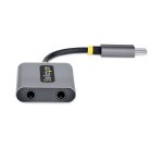 StarTech.com Adaptateur Casque USB-C - Splitter Audio, Double Casque USB Type C avec Entrée Micro - Adaptateur USB C vers Jack 3.5mm, DAC 3.5 mm - USB-C vers Jack Audio/Sortie Auxiliaire, DAC 24 Bits