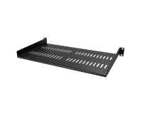 StarTech.com Étagère Rack Serveur 1U - Plateau Cantilever Universel Ventilé pour Armoire d'Équipement Réseau 19" - Acier Résistant - Poids Max 20kg - Étagère de 25cm de Profondeur, Noir