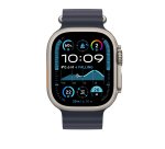 Apple 49mm Navy Ocean Band - Natural Titanium Finish
