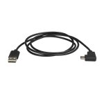 StarTech.com 1m USB-A naar USB-C Laadkabel, Haaks, Charge & Sync, 3A, USB 2.0 - Zwarte USB Oplaadkabel