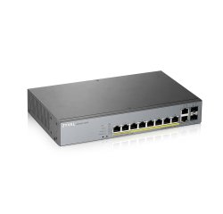 Zyxel GS1350-12HP-EU0101F commutateur réseau Géré L2 Gigabit Ethernet (10/100/1000) Connexion Ethernet, supportant l'alimentation via ce port (PoE) Gris