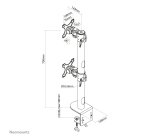 Neomounts FPMA-D960DVBLACKPLUS Support d'écran à fixer 17-49" - installation verticale