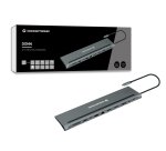 Conceptronic DONN17G base para portátil y replicador de puertos Alámbrico USB 3.2 Gen 1 (3.1 Gen 1) Type-C Gris