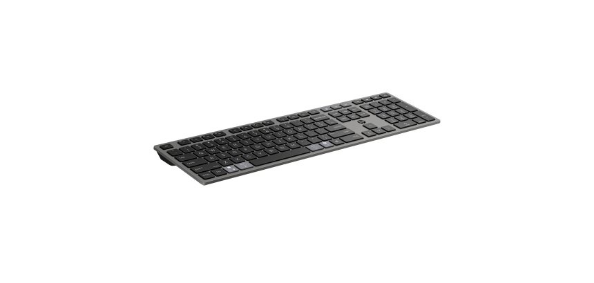 HP 725 Multi Rechargeable WLS KB/MSE Belgium keyboard Mouse included Office RF wireless + Bluetooth Black - azerty