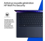 HP EliteBook X G2q 14 inch Notebook Next Gen AI PC Wolf Pro Security Edition Copilot+ PC Snapdragon X1P-42-100 Ordinateur portable 35,6 cm (14") WUXGA 32 Go LPDDR5x-SDRAM 1 To SSD Wi-Fi 7 (802.11be) Windows 11 Pro Bleu