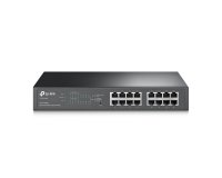 TP-Link TL-SG1016PE commutateur réseau Géré L2 Gigabit Ethernet (10/100/1000) Connexion Ethernet, supportant l'alimentation via ce port (PoE) Noir