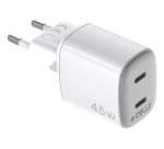 Celly UPTC2USBC45WWH Caricabatterie per dispositivi mobili Universale Bianco AC Ricarica rapida Interno