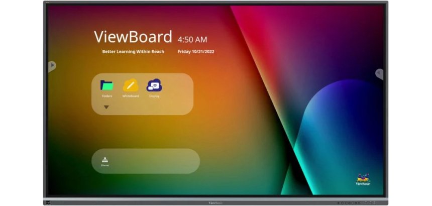 Viewsonic IFP7550-5F tableau blanc interactif 190,5 cm (75") 3840 x 2160 pixels Écran tactile Noir HDMI