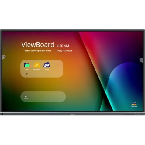 Viewsonic IFP7550-5F tableau blanc interactif 190,5 cm (75") 3840 x 2160 pixels Écran tactile Noir HDMI