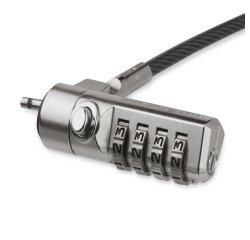 StarTech.com 6.6ft (2m) Laptop Cable Lock - 4 Digit Combination Laptop/Desktop Security Cable Lock for K-Slot Devices/Computers/Monitors - Portable Anti-Theft Vinyl Coated Steel Cable Lock - TAA