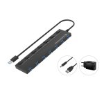 Conceptronic HUBBIES19BP hub di interfaccia USB 3.2 Gen 1 (3.1 Gen 1) Type-A 5000 Mbit/s Nero