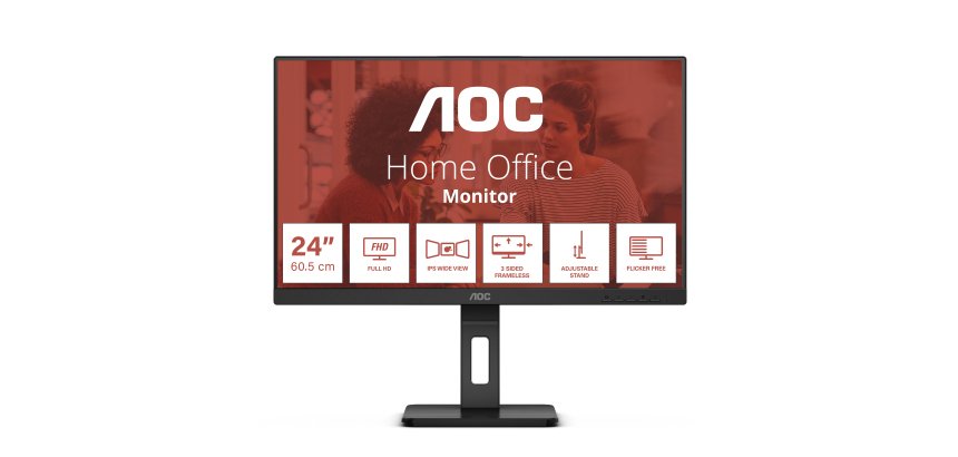 AOC E3 24E3QAF écran plat de PC 60,5 cm (23.8") 1920 x 1080 pixels Full HD LCD Noir