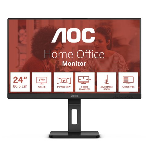 AOC E3 24E3QAF pantalla para PC 60,5 cm (23.8") 1920 x 1080 Pixeles Full HD LCD Negro