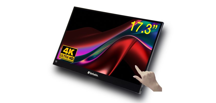 Verbatim 32239 écran plat de PC 43,9 cm (17.3") 3840 x 2160 pixels 4K Ultra HD LCD Écran tactile Noir