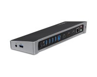 StarTech.com Docking station USB 3.0 a tre monitor - 1x HDMI - 2x DisplayPort - Dock portatile con Hub USB integrata a 5 porte e Gigabit Ethernet