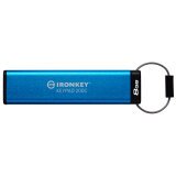 Kingston Technology IronKey Keypad 200 unidad flash USB 8 GB USB Tipo C 3.2 Gen 1 (3.1 Gen 1) Azul