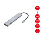 Equip 133494 Adattatore multifunzione USB-C 7 in 1, HDMI 4K/60Hz, USB 3.2 Gen1 x 3, TF/MICRO SD, USB PD 100W