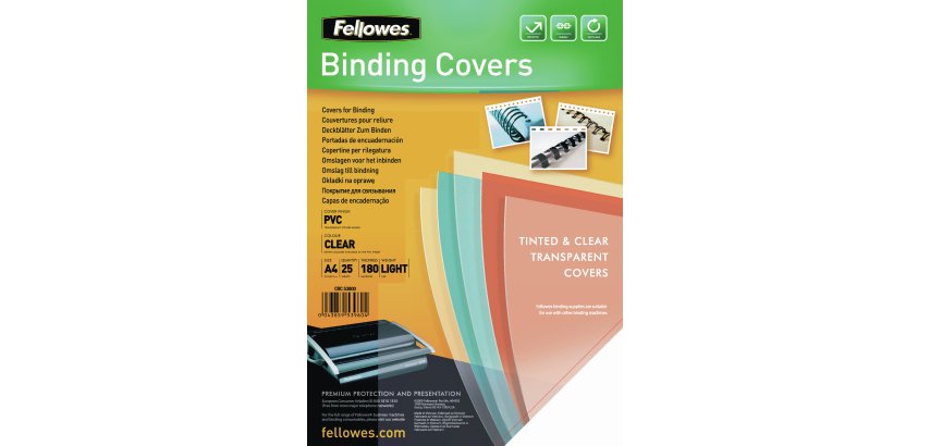 Fellowes 5380001 cartellina A4 PVC Trasparente 25 pz