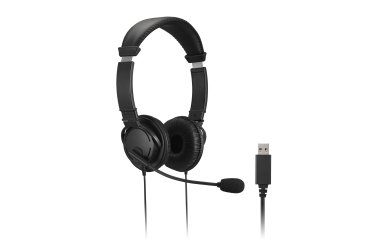 Kensington Auriculares USB-A clásicos con micrófono y control de volumen