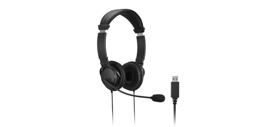 Kensington Auriculares USB-A clásicos con micrófono y control de volumen