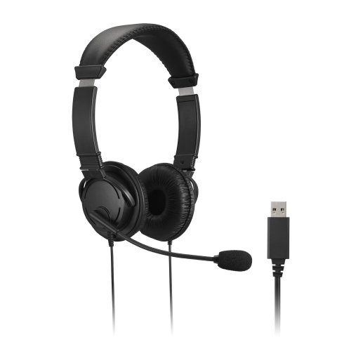 Kensington Auriculares USB-A clásicos con micrófono y control de volumen